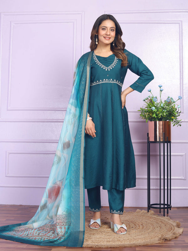 Sky Viscose Slub Pant Suit 189951