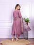 Purple Russian Silk Pant Suit 189956 Back View