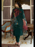 Green Cotton Silk Pant Suit 190043 Back View