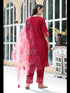 Cherry Cotton Silk Pant Suit 190046 Back View