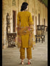Mustard Cotton Silk Pant Suit 190047 Back View
