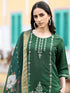 Green Viscos Roman Silk Pant Suit 190049 Closure View