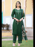 Green Viscos Roman Silk Pant Suit 190049