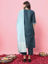 Teal Cotton Blend Pant Suit 190063 Back View