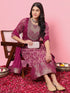 Purple Cotton Silk Pant Suit 190075
