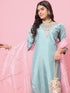 Sky Silk Blend Pant Suit 190078 Closure View