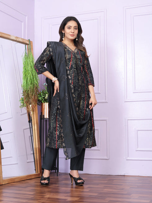 Multi Modal Silk Pant Suit 190918