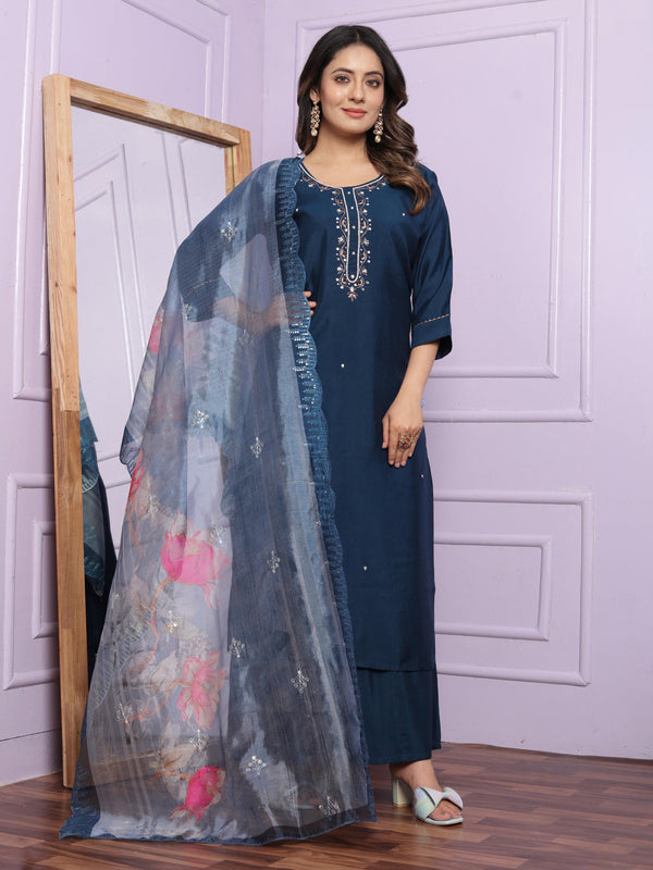 Blue Roman Silk Pant Suit 190926