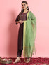 Purple Silk Blend Pant Suit 190958 Closure View