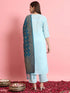 Sky Cotton Silk Blend Pant Suit 190963 Back View