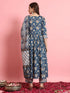 Blue Viscose Rayon Pant Suit 190982 Back View