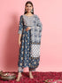 Blue Viscose Rayon Pant Suit 190982