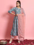 Blue Viscose Rayon Pant Suit 190985