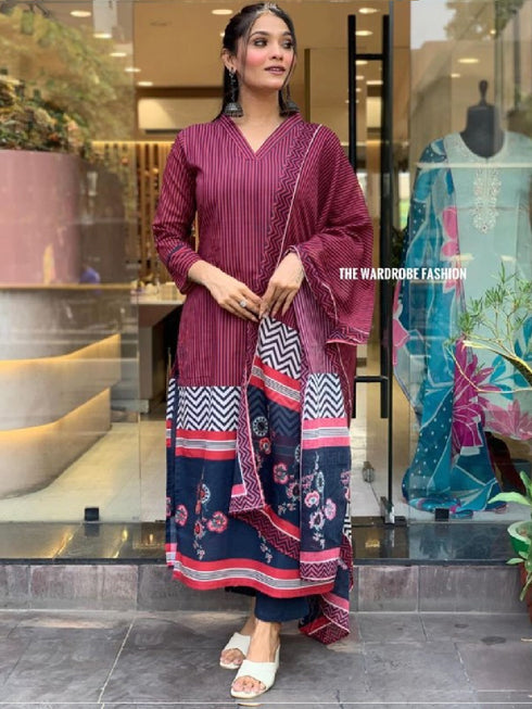 Multi MuslinĀ Pant Suit 191004