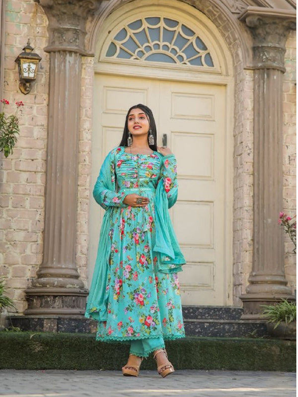 Multi Chiffon Pant Suit 191010