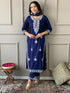 Blue Rayon Pant Suit 191013