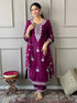 Purple Rayon Pant Suit 191016