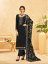 Black Real Organza Palazzo Suit 191127