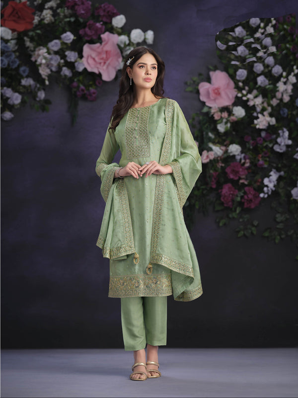 Pista Shimmer Organza Pant Suit 191131