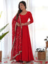 Red Heavy Pure Soft Fox Georgette Anarkali Dress 191191