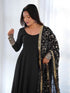 Black Heavy Pure Soft Fox Georgette Anarkali Dress 191193 Back View