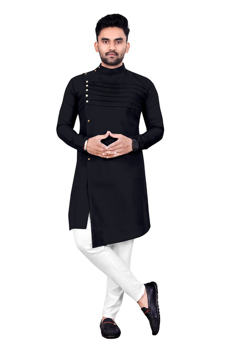 Black Kurta Cotton Payjama