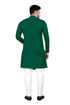 Dark Green Kurta Cotton Payjama Closure View