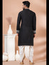 Black Kurta PS -Viscose Dhoti Closure View
