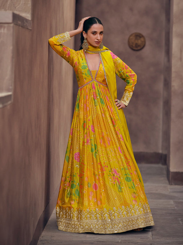 Multi Georgette Anarkali Dress 191485
