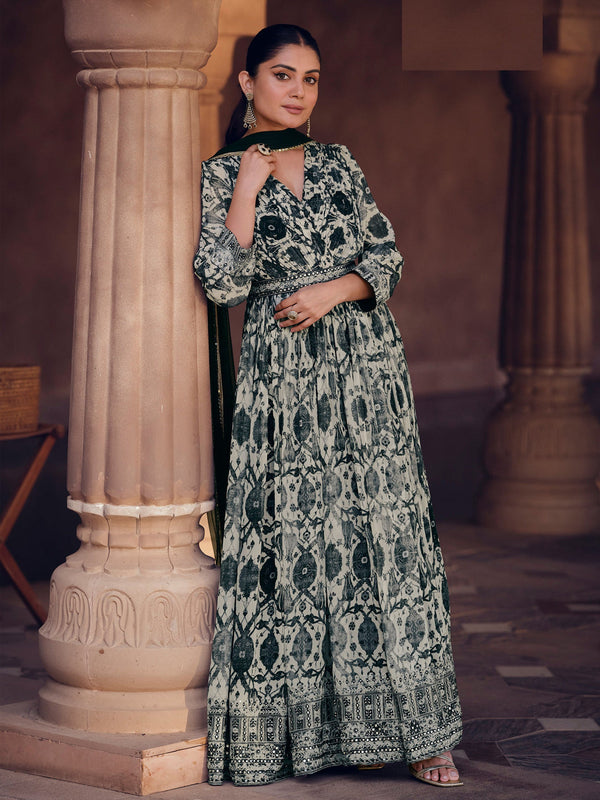 Multi Georgette Anarkali Dress 191487