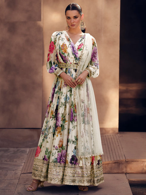 Multi Georgette Anarkali Dress 191488