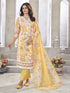 Yellow Linen Cotton Pant Suit 191539 Closure View