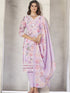 Lavender Linen Cotton Pant Suit 191540 Closure View