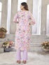 Lavender Linen Cotton Pant Suit 191540 Salwar Kameez