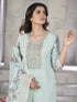 Pista Green Linen Cotton Pant Suit 191541 Back View