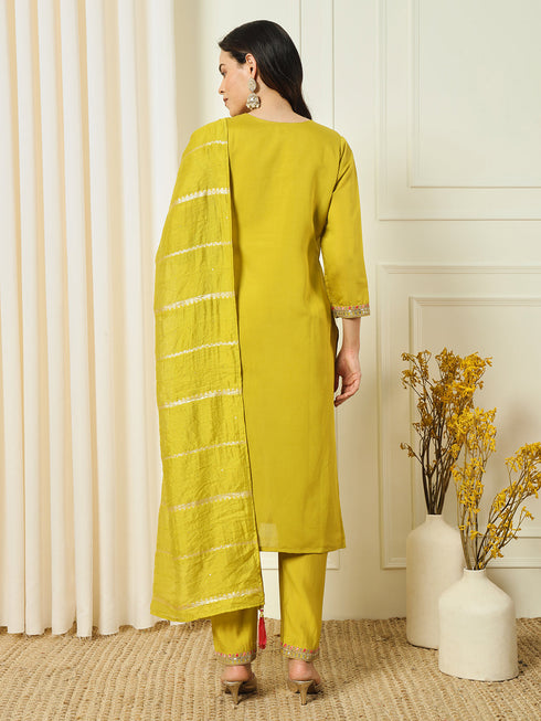 Lemon Roman Silk Pant Suit 191698 Salwar Kameez
