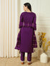 Purple Roman Silk Pant Suit 191700 Salwar Kameez