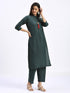 Teal Cotton Pant Suit 191702 Salwar Kameez