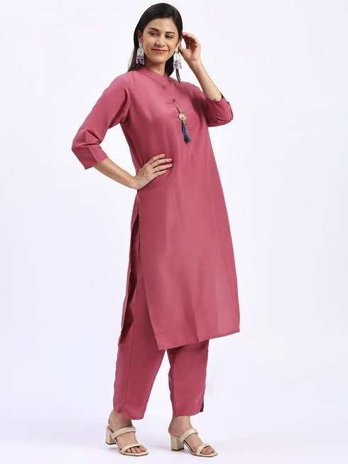 Baby Pink Cotton Pant Suit 191704 Salwar Kameez