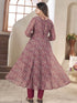 Multi Georgette Anarkali Dress 191736 Closure View