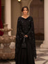 Black Roman Cotton Anarkali Dress 191756