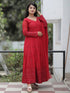 Maroon Georgette Anarkali Dress 191757 Closure View