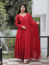 Maroon Georgette Anarkali Dress 191757