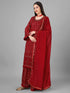 Maroon Heavy Georgette Sharara Suit 191853 Closure View