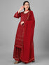 Maroon Heavy Georgette Sharara Suit 191853