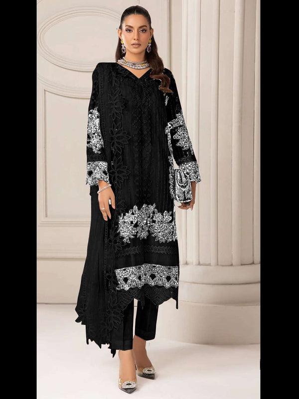 Black Georgette Pant Suit 191866