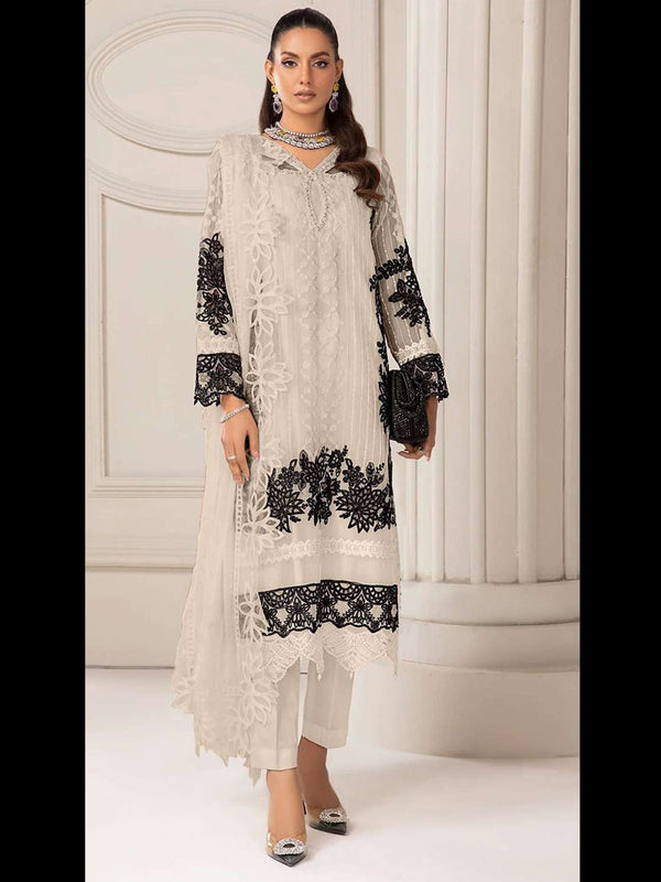 Beige Georgette Pant Suit 191867