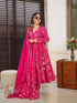 Rani Pink Muslin Anarkali Dress 191880 Closure View