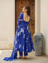 Navy Blue Georgette Anarkali Dress 191882 Closure View