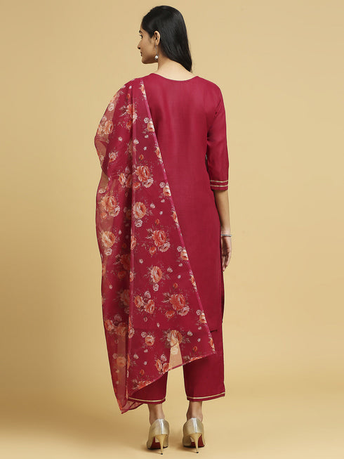Rani Pink Cotton Pant Suit 191888 Salwar Kameez